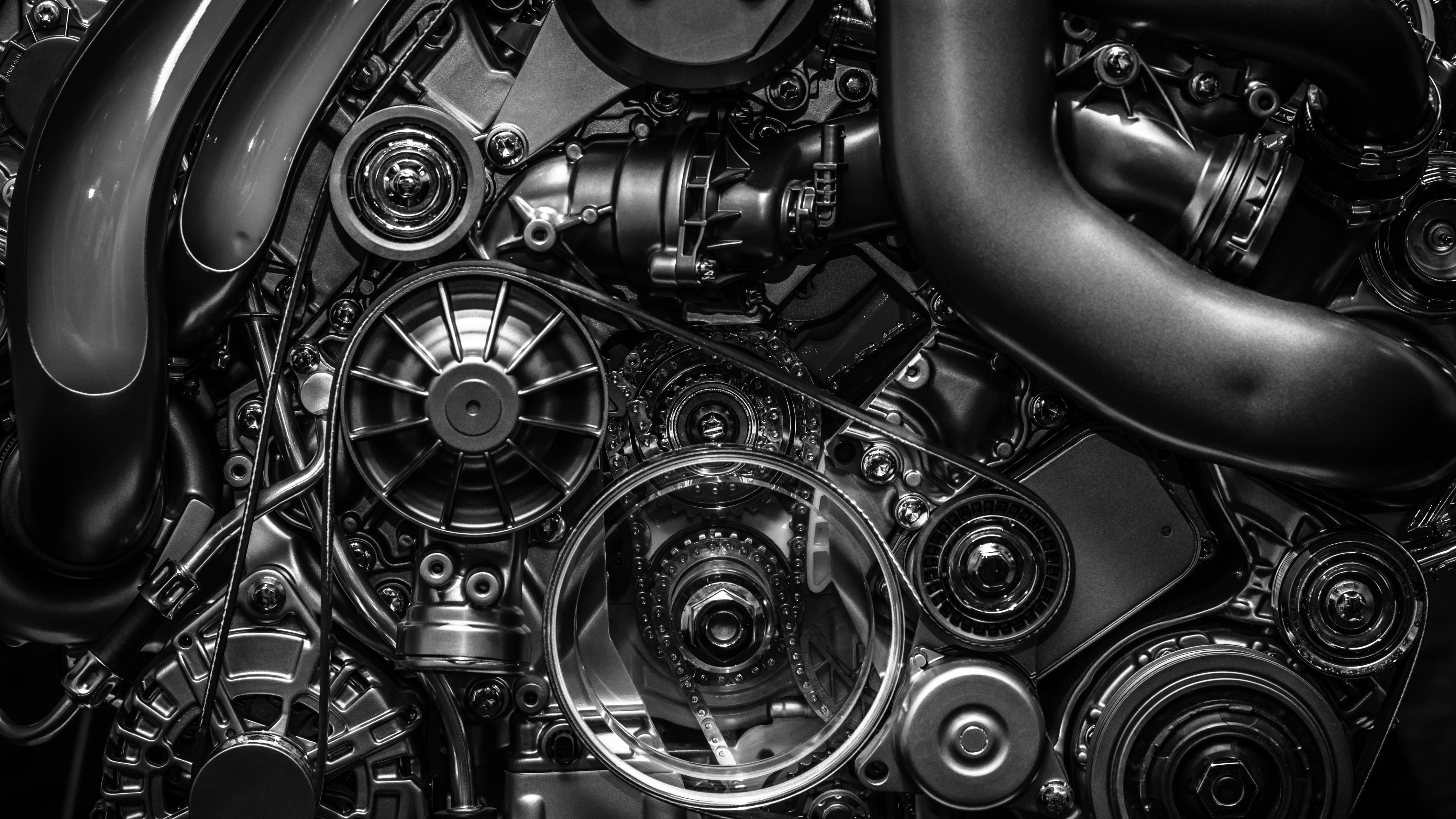 front of a car motor